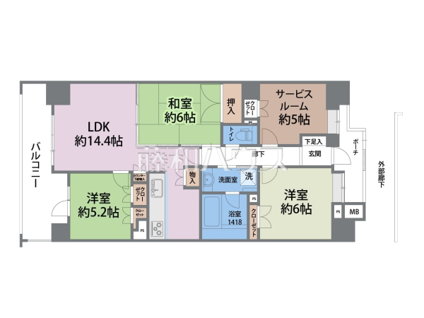 間取図　【コスモフォーラム武蔵小金井】