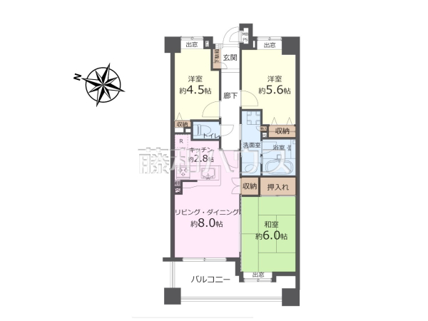 間取図　【ライオンズガーデン京王南大沢】