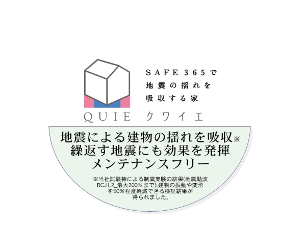 SAFE365で地震の揺れを吸収する家　QUIE設置住宅