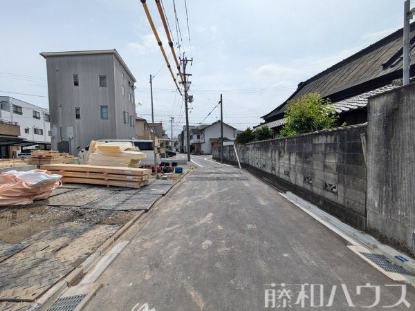 接道状況および現場風景　【名古屋市北区光音寺町３丁目】