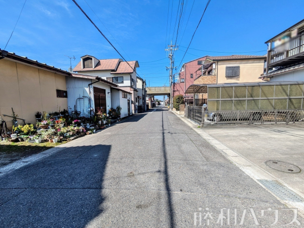 接道状況および現場風景　【春日井市南花長町】
