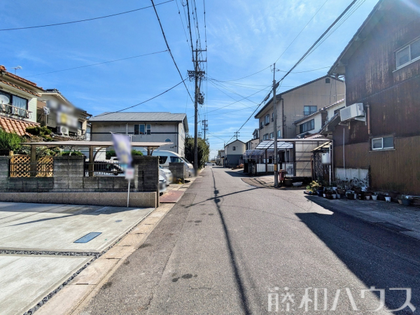 接道状況および現場風景　【春日井市南花長町】