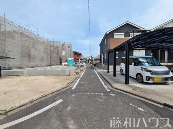 接道状況および現場風景　【名古屋市守山区鳥羽見１丁目】