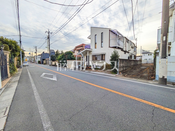 接道状況および現場風景　【世田谷区成城５丁目】