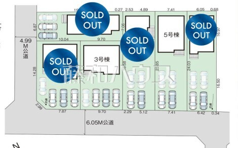 全体区画図　【福津市津屋崎５丁目】