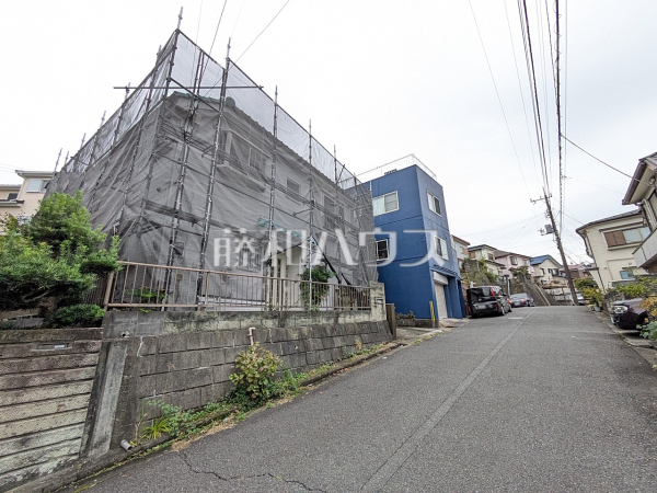 接道状況および現場風景　【八王子市長沼町】