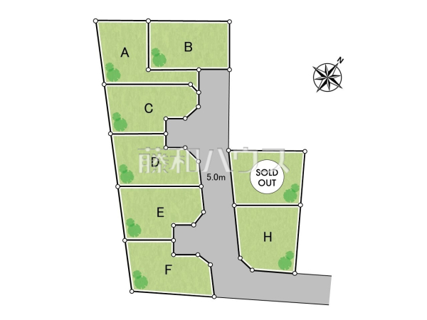 全体区画図　【東村山市青葉町１丁目】