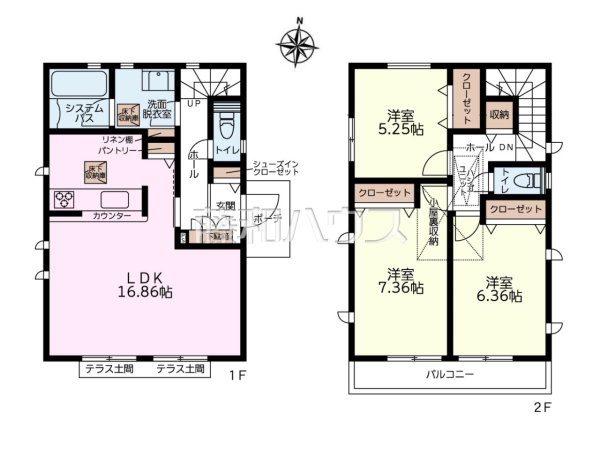 間取図　【八王子市館町】