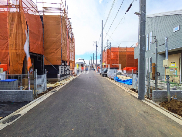 接道状況および現場風景　【立川市西砂町１丁目】