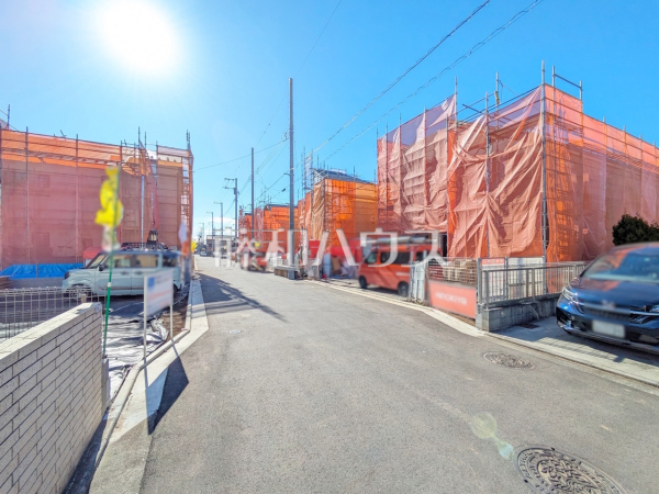 外観　【立川市西砂町１丁目】建築中のため、完成後には確認できなくなる構造部分などが今ならご覧いただけます。入居後のマイホームへの愛着も違うかもしれませんね！