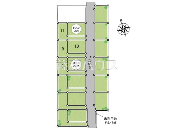 全体区画図　【立川市西砂町１丁目】