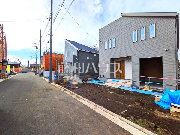 接道状況および現場風景　【立川市西砂町１丁目】