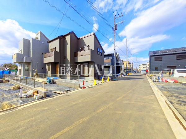 接道状況および現場風景　【立川市西砂町１丁目】