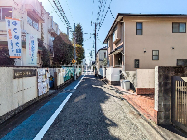 接道状況および現場風景　【杉並区宮前５丁目】