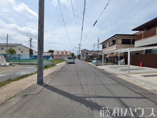 接道状況および現場風景　【小牧市新町１丁目】