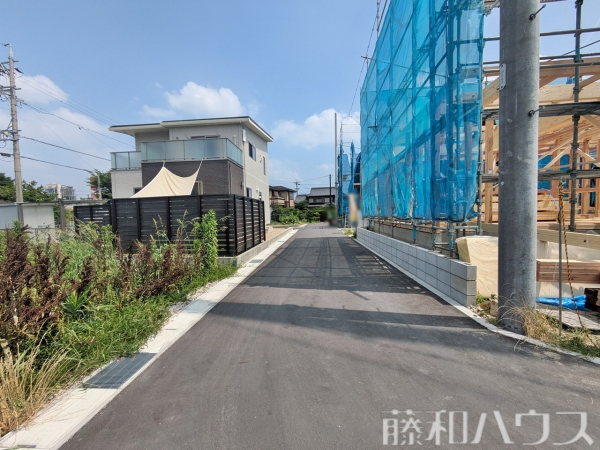 接道状況および現場風景　【春日井市下津町】