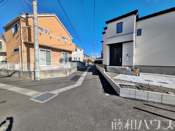 接道状況および現場風景　【春日井市六軒屋町字水附】