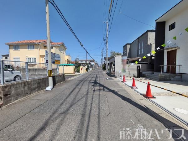 接道状況および現場風景　【北名古屋市六ツ師町田】