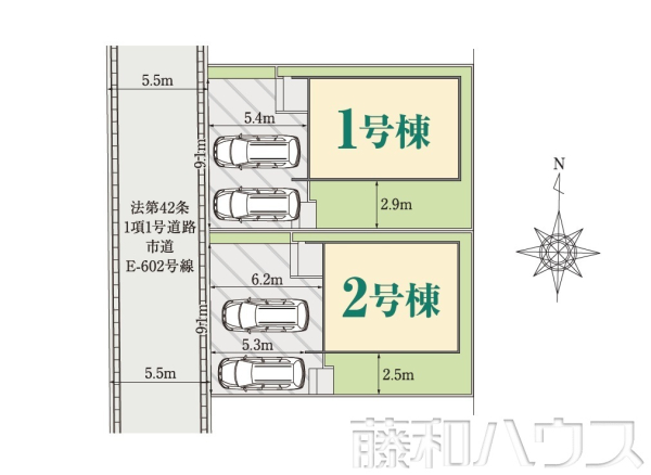 全体区画図　【北名古屋市六ツ師町田】