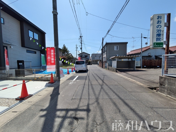 接道状況および現場風景　【北名古屋市六ツ師町田】