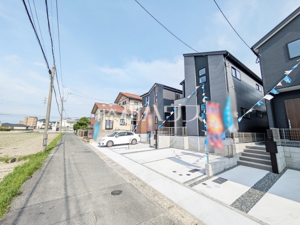 2号棟　接道状況および現場風景　【福岡市早良区重留１丁目】