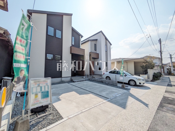 1号棟　接道状況および現場風景　【福岡市早良区野芥２丁目】
