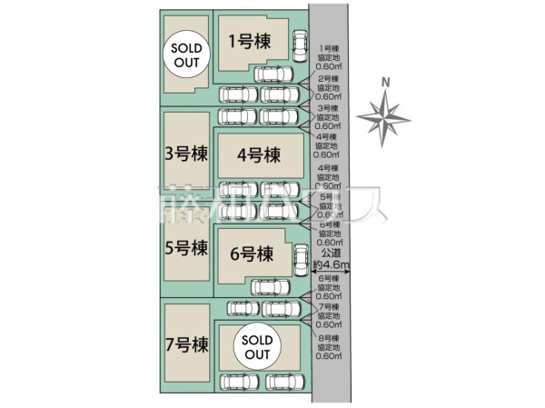 全体区画図　【福岡市西区下山門２丁目】