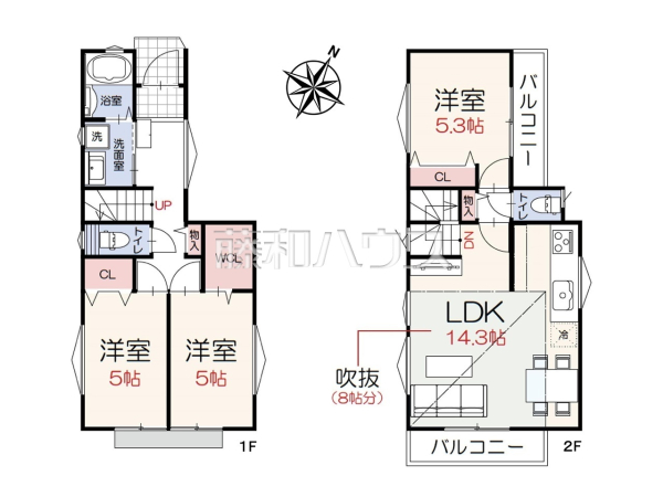 間取図　【所沢市狭山ケ丘１丁目】