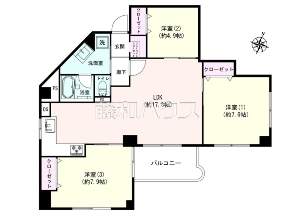 間取図　【武蔵野グリーンタウン　C棟　】