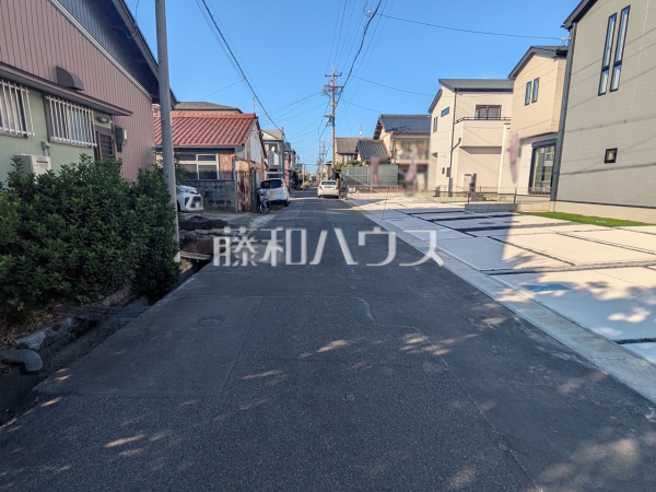 接道状況および現場風景　【北名古屋市六ツ師女夫越】
