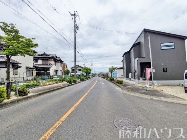接道状況および現場風景　【小牧市大字本庄】