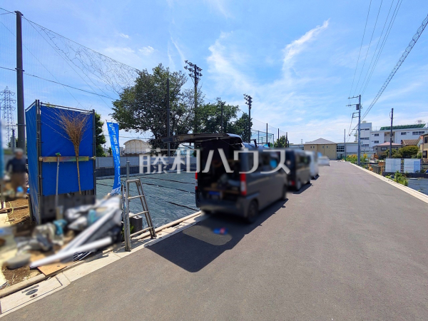 接道状況および現場風景　【三鷹市野崎３丁目】