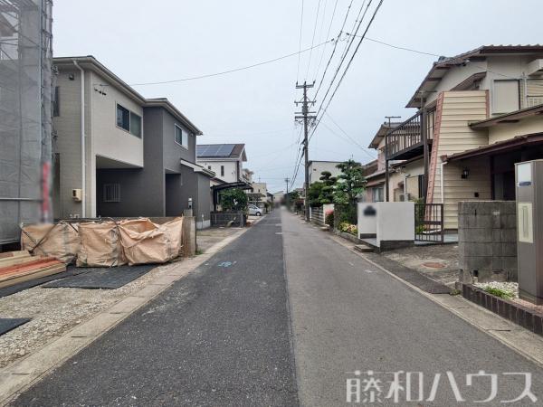 接道状況および現場風景　【名古屋市北区六が池町】