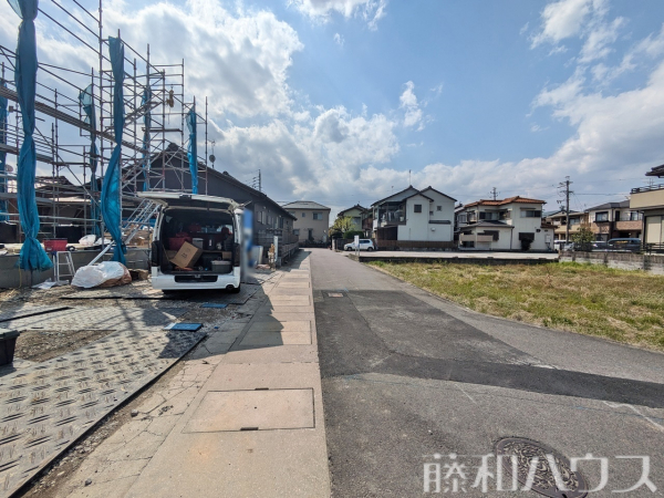 接道状況および現場風景　【北名古屋市二子屋敷】