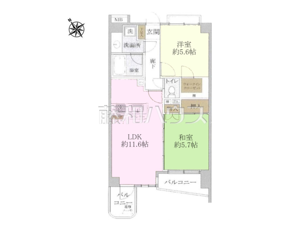 間取図　【レクセルマンション中神】
