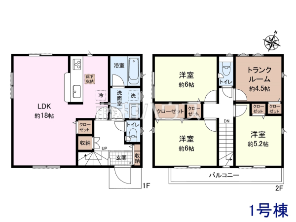 間取図　【清瀬市下清戸１丁目】 平日のご案内も可能です。まずはお気軽にお問合せ下さいませ。 