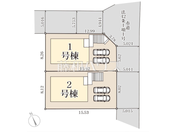 全体区画図　【福岡市西区野方５丁目】