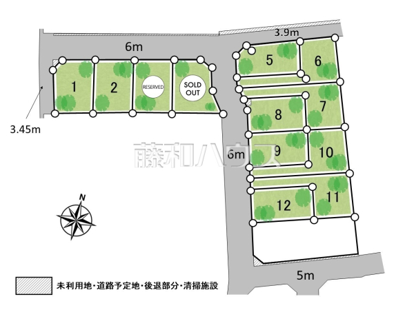 全体区画図　【清瀬市下清戸１丁目】 周辺環境はもちろん、日当たりや設備仕様など、実際に行ってみないと分からないことも多くございます。営業担当がご案内いたしますので、お気軽にお問い合わせください。 