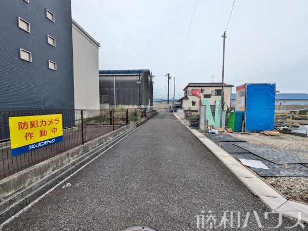 接道状況および現場風景　【名古屋市北区北久手町】