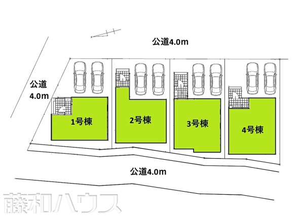 全体区画図　【名古屋市北区北久手町】