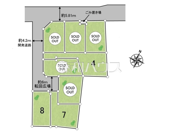 全体区画図　【朝霞市田島２丁目】