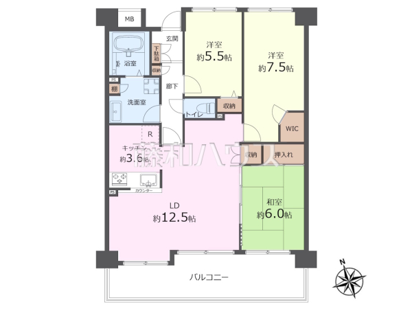 間取図　【ソフィア調布染地公園】