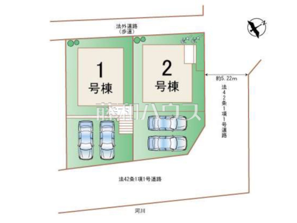 全体区画図　【福岡市西区野方５丁目】
