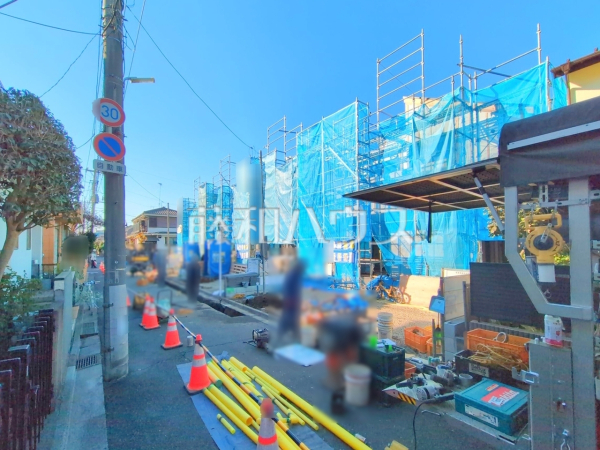 接道状況および現場風景　【新座市片山１丁目】