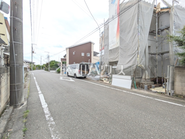 接道状況および現場風景　【東村山市久米川町１丁目】
