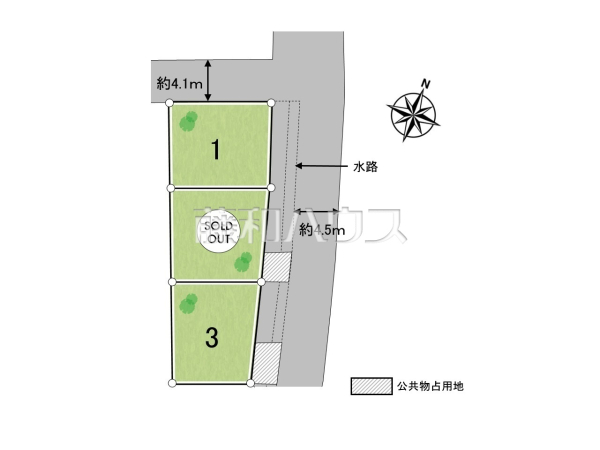 全体区画図　【朝霞市田島２丁目】