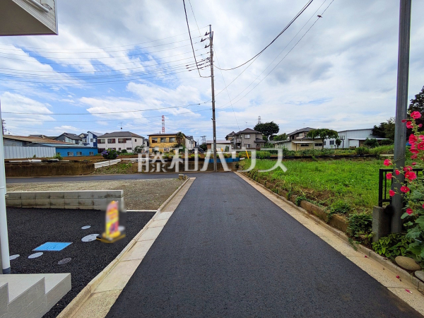 1号棟　接道状況および現場風景　【朝霞市田島２丁目】