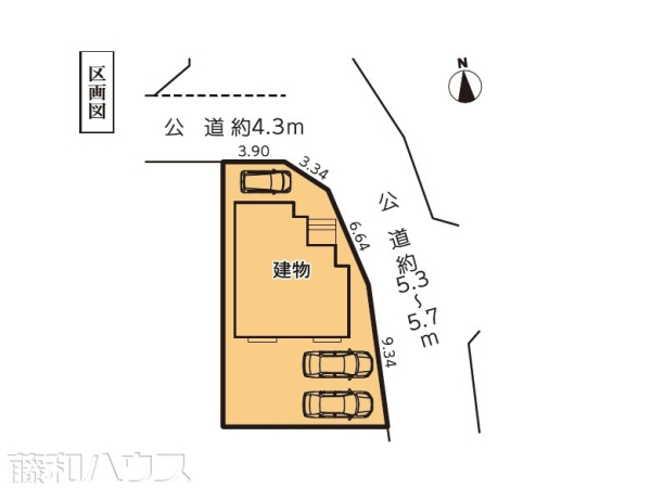 区画図　【北名古屋市高田寺】