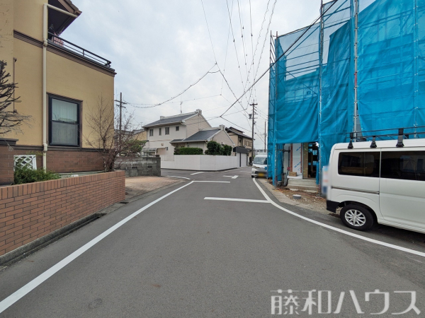 接道状況および現場風景　【北名古屋市高田寺起返】
