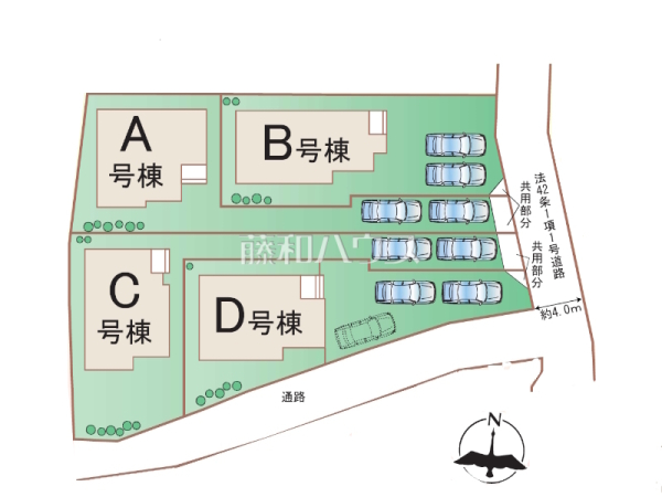 全体区画図　【福岡市早良区重留４丁目】